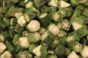 بعد تقطيع البامية