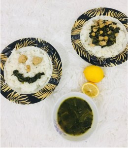 يخنة الدجاج بالسبانخ